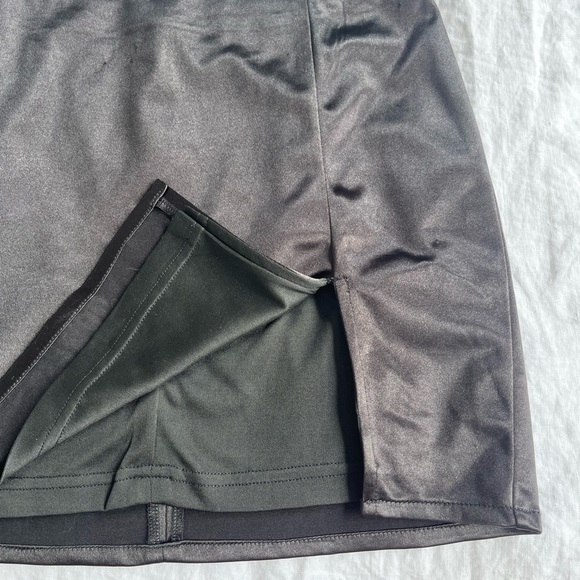 Black “satin” Mini Skirt - Picture 1 of 5